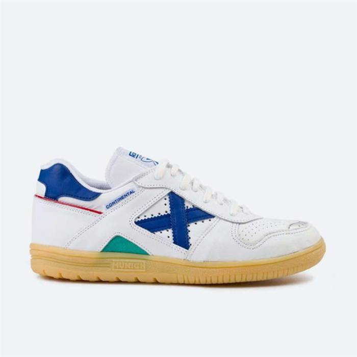 Munich 【 Continental Indoor Football Trainers Adults Men White/Blue 】 蹴球 シューズ スニーカー メンズ 白いこと 白いこと 青み 青色