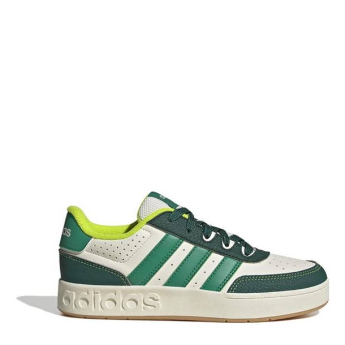 アディダス Adidas 【 Breakbase Shoes Kids Kids White/Grn 】 シューズ 運動靴 ジュニア キッズ 白色 ホワイト