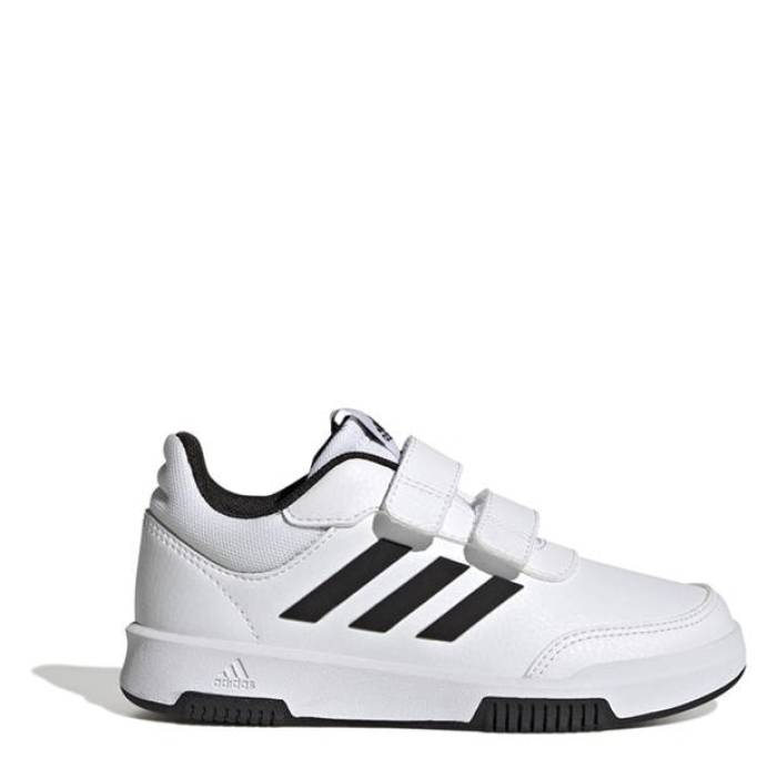 アディダス Adidas 【 Tensaur Hook And Loop Shoes Juniors Kids White/Black 】 シューズ 運動靴 ジュニア キッズ 白色 ホワイト 黒色 ブラック