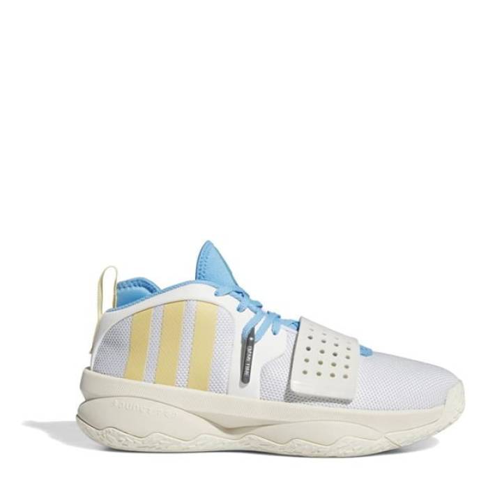 アディダス Adidas 【 Dame 8 Extply Basketball Trainers Childrens Kids Cloud White/Oat 】 籠球 シューズ スニーカー 御坊っちゃん キッズ 白いこと 白いこと キッズ・ジュニア用シューズ-シューズ