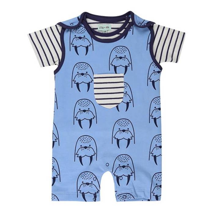 Lilly And Sid 【 Walrus Top And Trouser Pyjama Set Kids Multi 】 パジャマ ジュニア キッズ