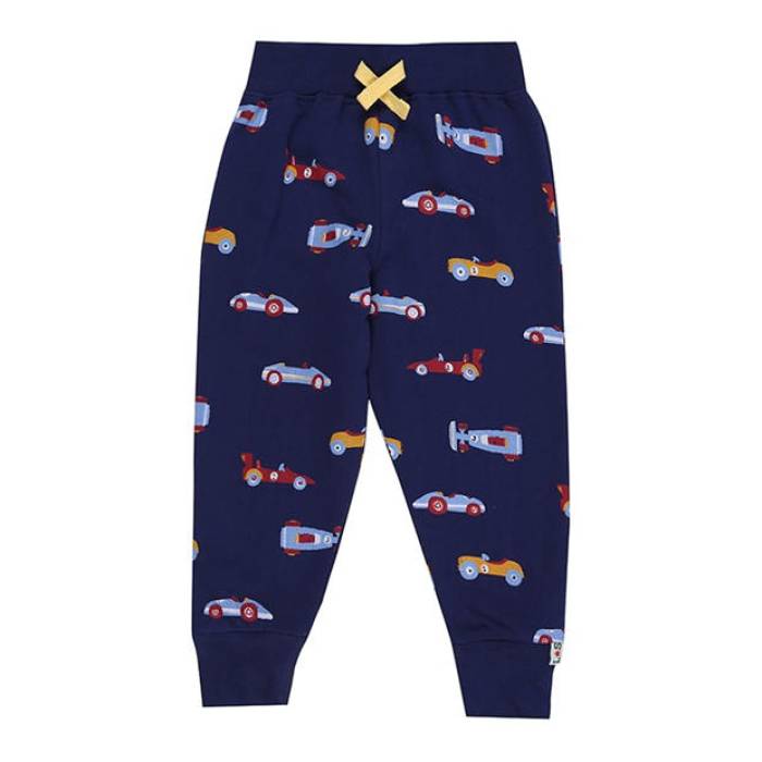 Lilly And Sid 【 Car Print Closed Hem Fleece Joggers Kids Navy 】 フリース ジョガーパンツ ジュニア キッズ 紺色 ネイビー