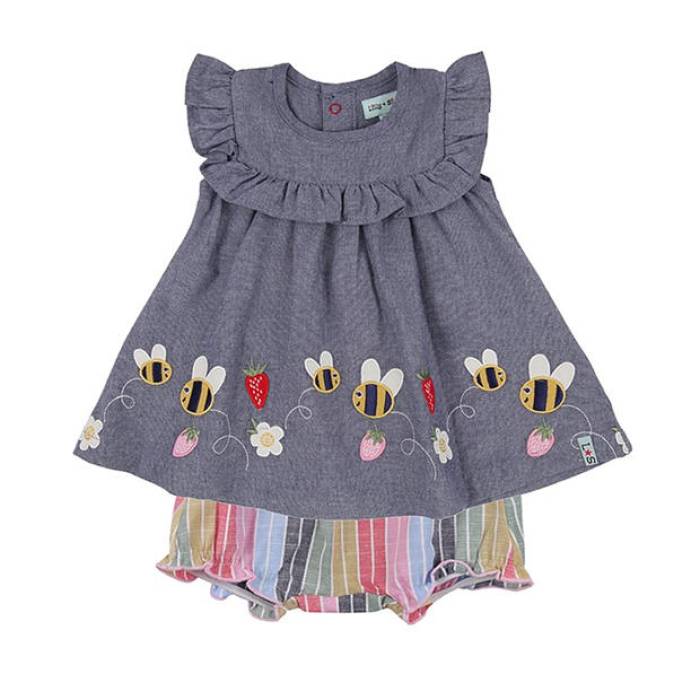 Lilly And Sid 【 Busy Bee Dress And Legging Set Kids Multi 】 ドレス ジュニア キッズ