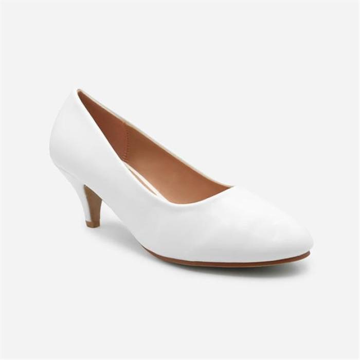 Wheres That From 【 Block Heel Court Shoes Women White 】 ヒール コート シューズ 運動靴 レディース 白色 ホワイト 10,437円