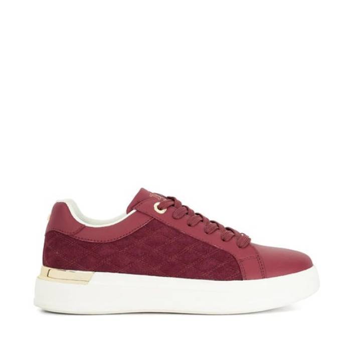 デューンロンドン Dune London 【 Women\'s Elba Platform Trainers Women Burgundy Suede 】 レディース シューズ スニーカー レディース ワイン色・バーガンディー スエード・スウェード|スニケス