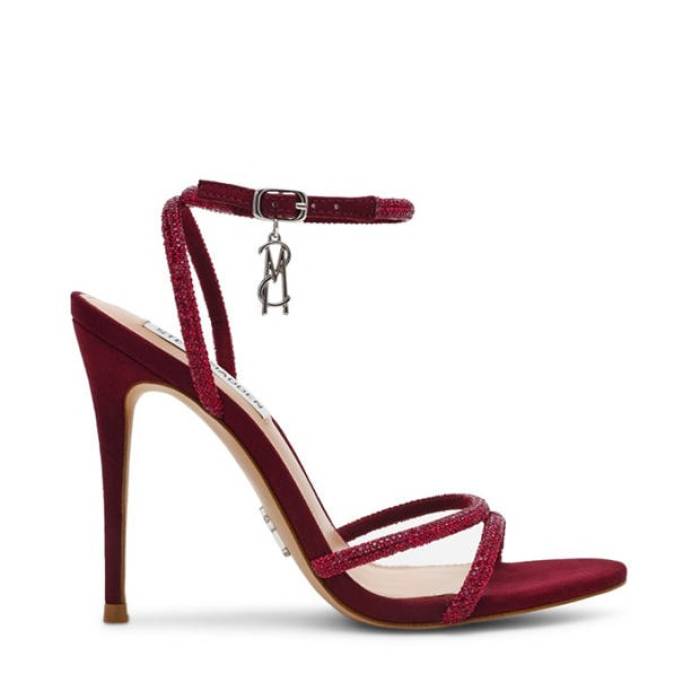 スティーブマデン Steve Madden 【 Women's Bryanna Heeled Sandals Women Cherry Lacquer 】 レディース サンダル レディース