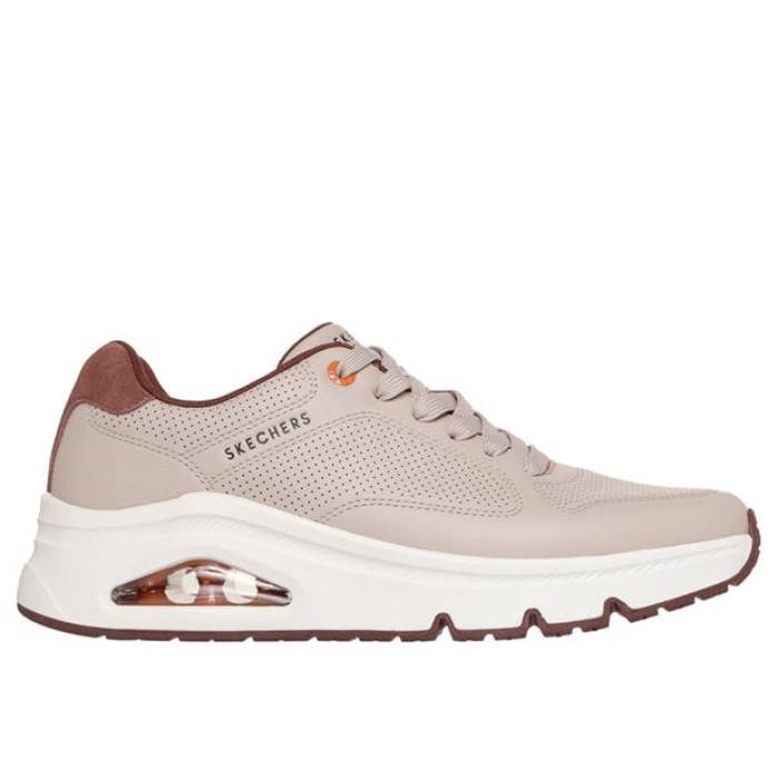スケッチャーズ Skechers 【 Leather Decorative Stitch Low-Top Trainers Men Taupe 】 なめし革 シューズ スニーカー メンズ