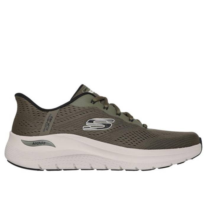 スケッチャーズ Skechers 【 Arch Fit Low-Top Trainers Men Olive 】 シューズ スニーカー メンズ olive オリーブ