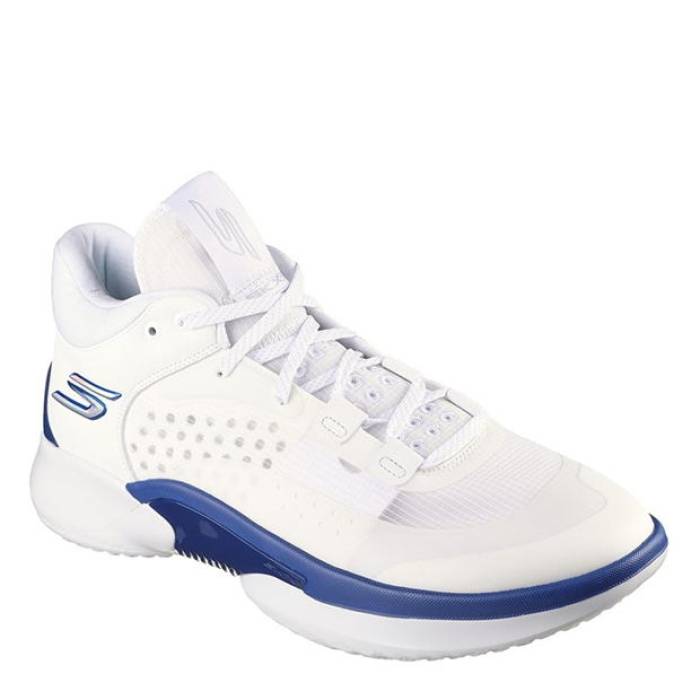 スケッチャーズ Skechers 【 Basketball Skx Resagrip Trainers Mens Men White/Blue 】 バスケットボール シューズ スニーカー メンズ メンズ 白色 ホワイト 青色 ブルー