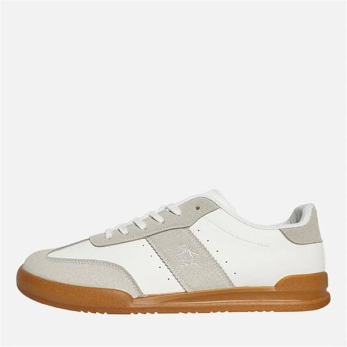 事あたらしいペンギン Original Penguin 【 Trainers Men White/Grey 】 シューズ スニーカー メンズ 白いこと 白いこと 薄墨色 薄墨色