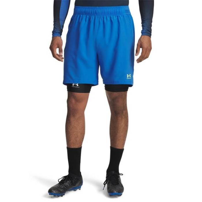 アンダーアーマー Under Armour 【 Challenger Pro Shorts Mens Men Blue/Yellow 】 労働者階級 さる股引き メンズ メンズ 青碧 青碧 yellow 黄味がかった・黄色