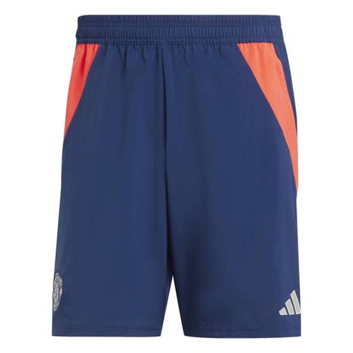 アディダス Adidas 【 Manchester United Tiro 24 Training Shorts Adults Men Indigo/Red 】 ユナイテッド 形づくる さる股引き メンズ 藍色・インディゴ Red 赤・赤いこと