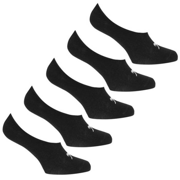 Slazenger 【 Invisible 5 Pack Socks Ladies Women Black 】 ソックス・靴下 レディース 黒色 ブラック