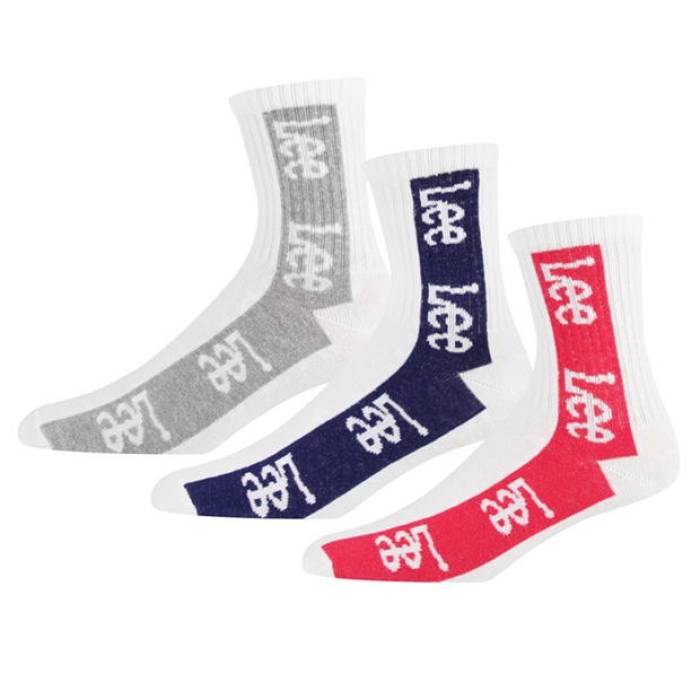 リー Lee 【 Womens 3 Pack Sports Socks Beatrix Kids Grey/Blue/Mag 】 レディース ソックス・靴下 ジュニア キッズ 灰色 グレー 青色 ブルー