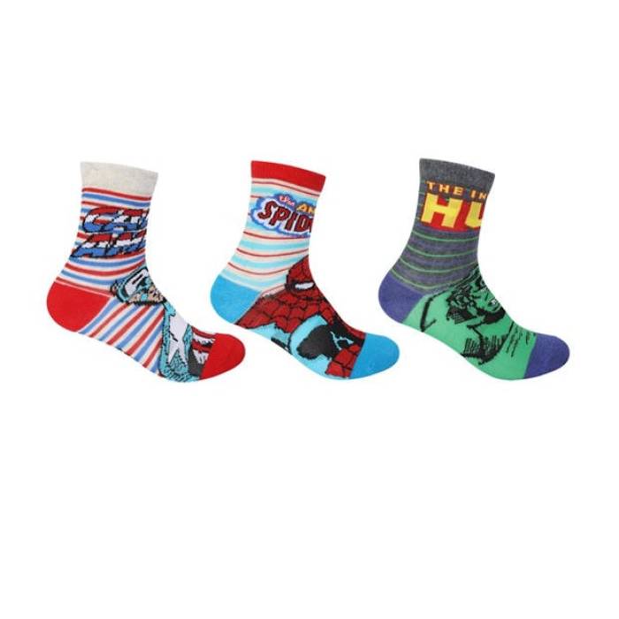 Character 【 3 Pack Crew Socks Infants Kids Marvel 】 労働者の一団 靴下・ソックス お坊っちゃん キッズ