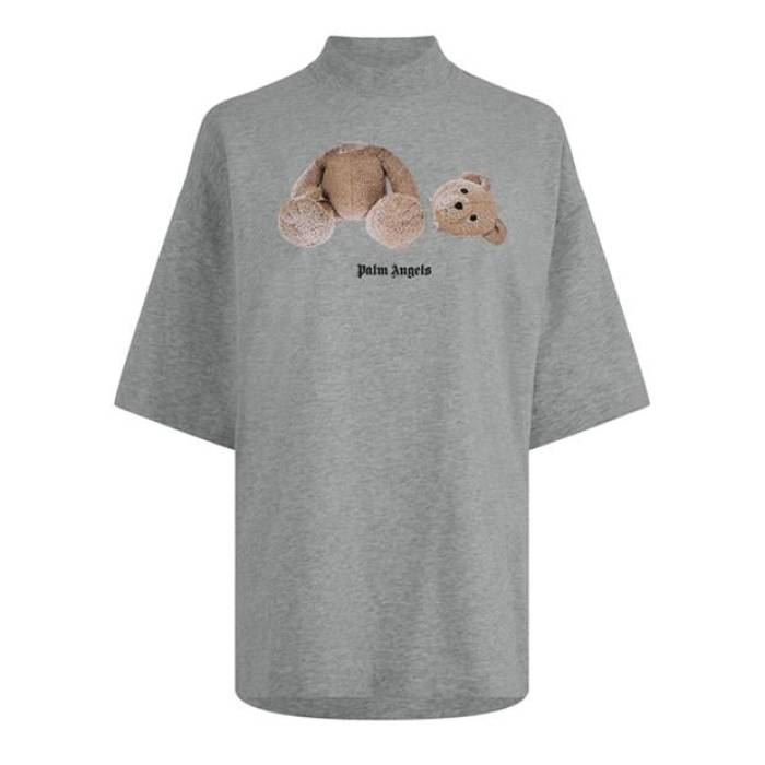 パームエンジェルス Palm Angels 【 Loose Bear T-Shirt Women Grey/Brown 】 Tシャツ レディース 灰色 グレー 茶色 ブラウン