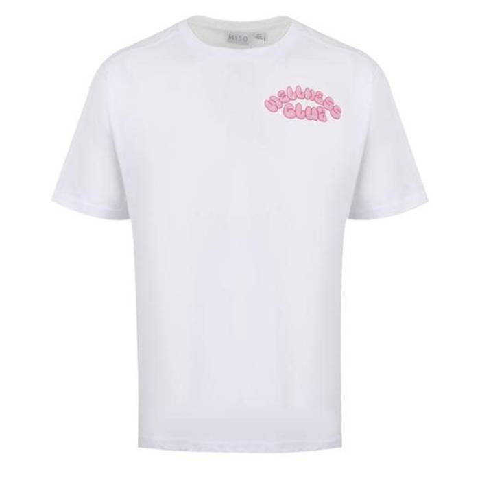 Miso 【 Bubble Regular Fit T-Shirt Women Pink Cherry 】 バブル Tシャツ レディース pink ピンク