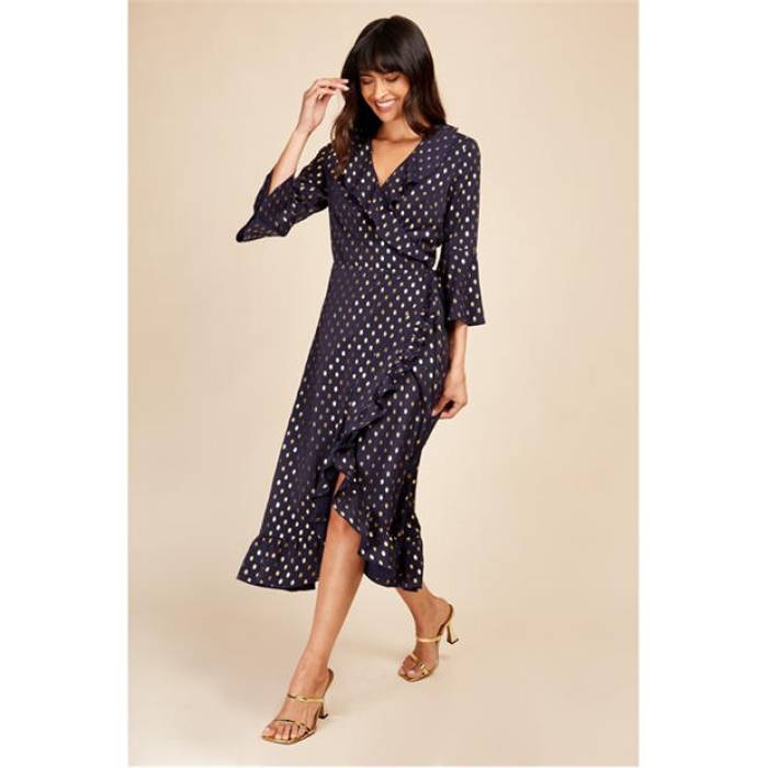 リトルミストレス Little Mistress 【 Maxi Dress Women Navy 】 マキシ御召しもの レディース 紺色 米国海軍
