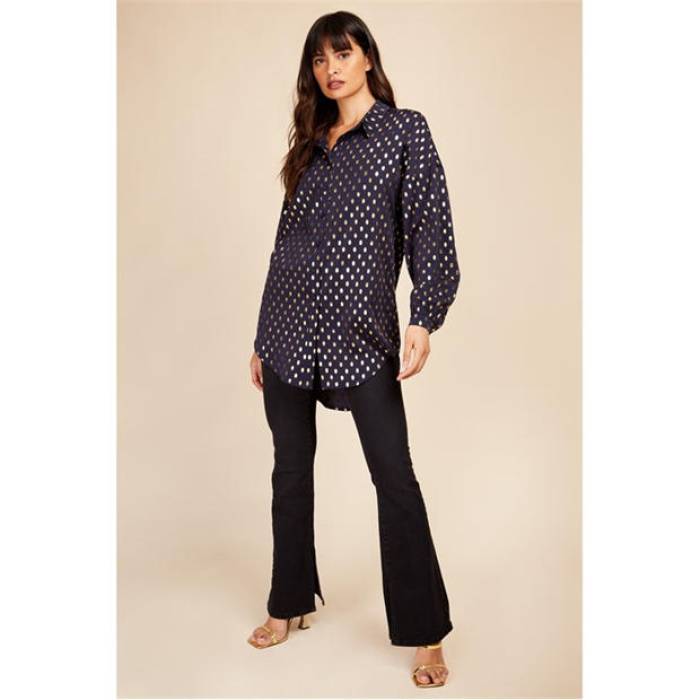 リトルミストレス Little Mistress 【 Wrap Top Women Navy 】 wrap ラップ レディース 紺色 ネイビー
