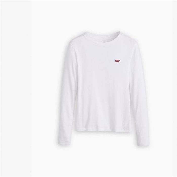 リーヴァイズジーンズ Levis 【 Long Sleeve Baby T Shirt Women White 】 Sleeve 捩り レディース 白いこと 白いこと