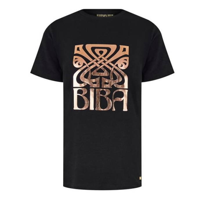 Biba 【 Logo T-Shirt Women Black 】 ロゴ Tシャツ レディース 黒色 ブラック