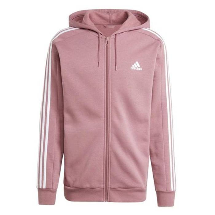 アディダス Adidas 【 Essentials Fleece 3-Stripes Full-Zip Hoodie Mens Men Crimson 】 フリース フルジップ フーディー パーカー メンズ メンズ クリムゾン メンズファッション-パーカー
