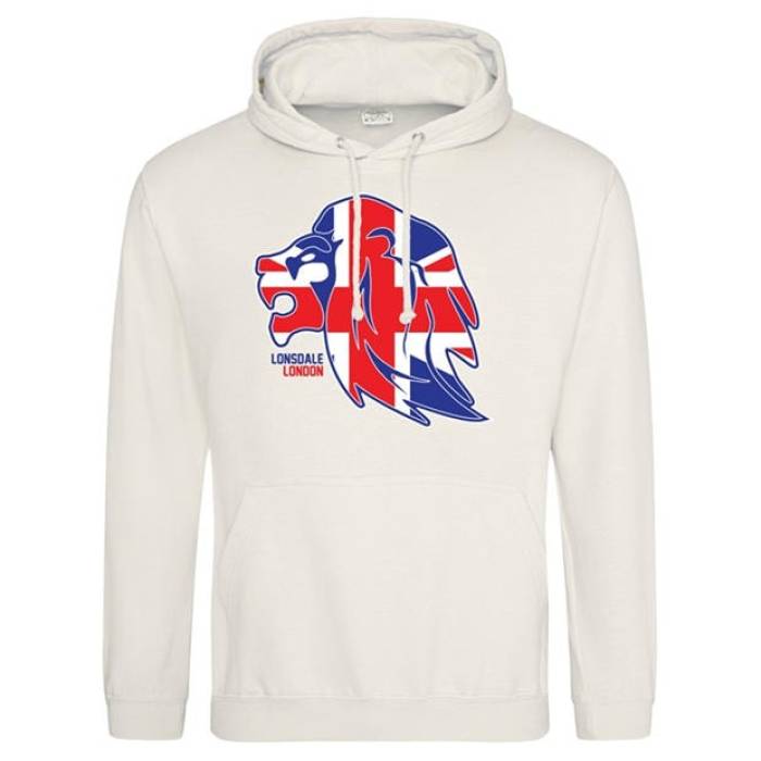 Lonsdale 【 Logo Hood 00 Men Vanilla 3 】 ロゴ メンズ