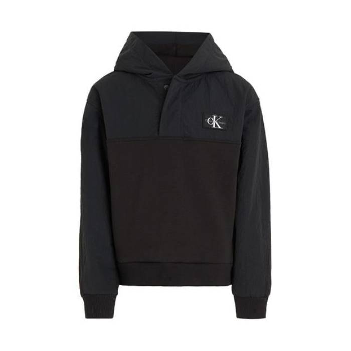 カルバンクライン デニム Calvin Klein Jeans 【 Kids\u0027 Mix Media Monochrome Hoodie Kids Ck Black 】 フーディー パーカー お坊っちゃん キッズ 黒いこと 黒いこと