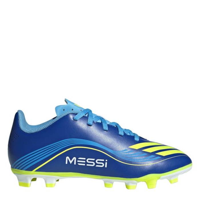 アディダス Adidas 【 F50 Club Juniors Firm Ground Football Boots Kids Blue/Yellow 】 クラブ フットボール ブーツ ジュニア キッズ 青色 ブルー yellow 黄色・イエロー｜スニケス
