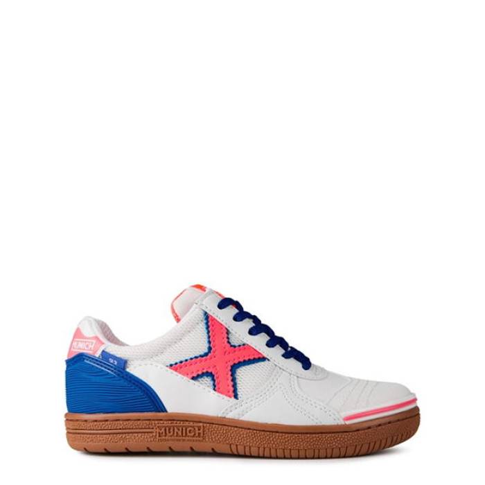 Munich 【 Profit Trainers Junior Kids Wht/Crim/Blue 】 シューズ スニーカー ジュニア キッズ 青色 ブルー