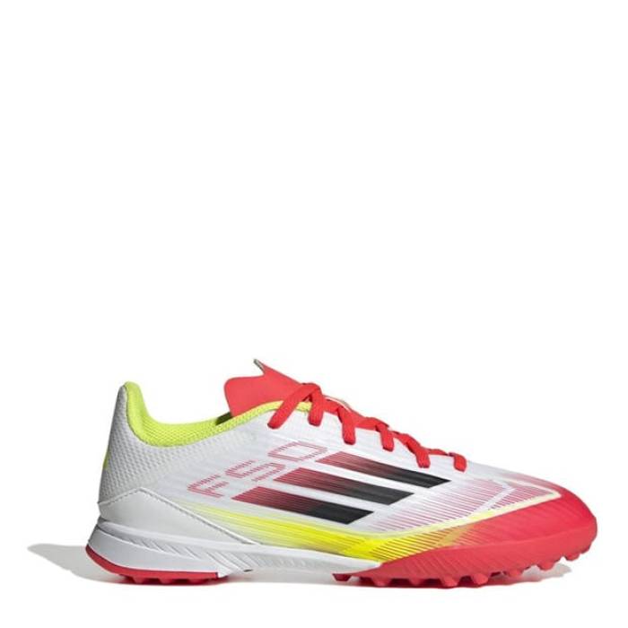 アディダス Adidas 【 F50 League Juniors Astro Turf Football Boots Kids White/Red 】 ターフ フットボール ブーツ ジュニア キッズ 白色 ホワイト Red 赤・レッド