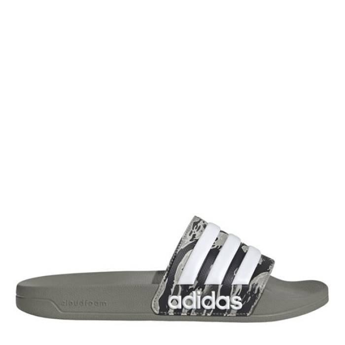 アディダス Adidas 【 Adilette Shwr 99 Men Silver/White 】 アディレッタ メンズ Silver 銀色・シルバー 白色 ホワイト｜スニケス