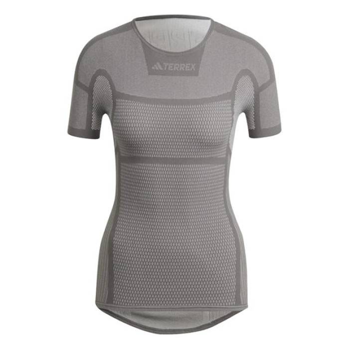 アディダス Adidas 【 Terrex Drynamo Short Sleeve T-Shirt Womens Women Grefiv/ White 】 Sleeve 捩り プルオーバー レディース レディース 白いこと 白いこと