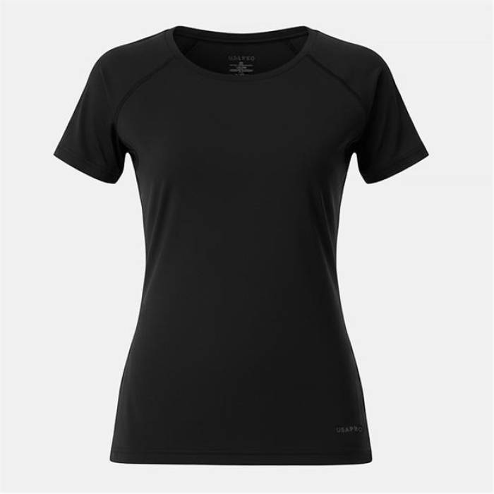 Usa Pro 【 Fitted Training T-Shirt Women Black 】 トレーニング Tシャツ レディース 黒色 ブラック 13,800円