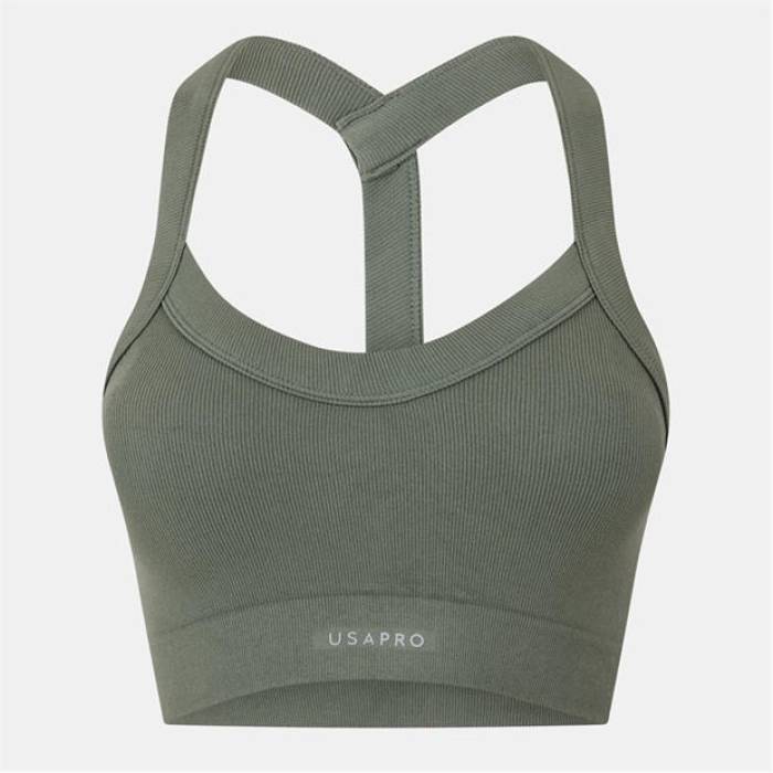 Usa Pro 【 X Sophie Habboo Sculpt Y Back Bra Women Light Khaki 】 レディース カーキ