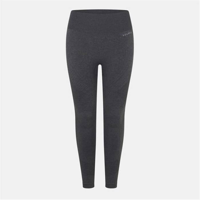 Usa Pro 【 High Rise Seamless Tights Womens Women Charcoal 】 ハイ ライズ Tights タイツ レディース レディース チャコール