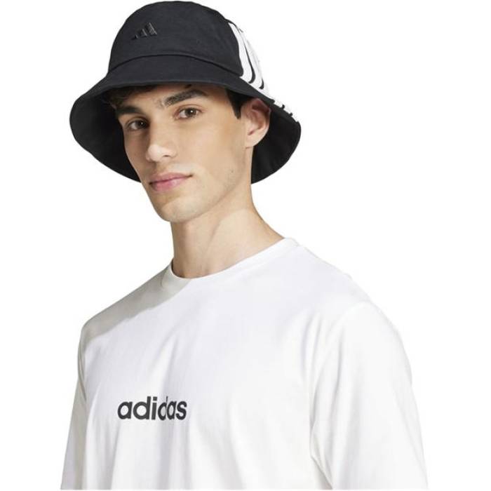 アディダス Adidas 【 3-Stripes Bucket Hat Men Black/White 】 メンズ 黒色 ブラック 白色 ホワイト