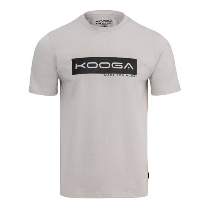 Kooga 【 Essential Logo Rugby T-Shirt Men Grey 】 ロゴタイプ ラガー プルオーバー メンズ 薄墨色 薄墨色
