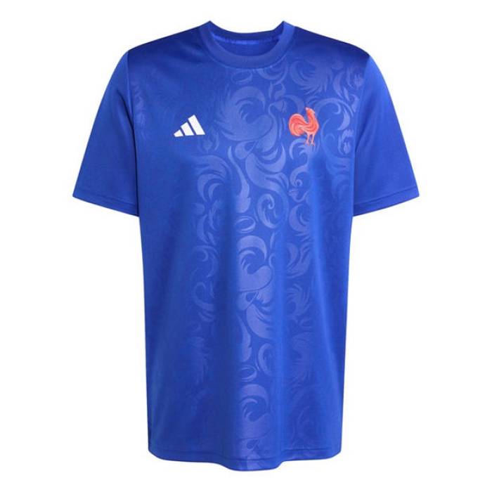 アディダス Adidas 【 France Rugby Supporter T-Shirt 2025 Adults Men Team Ryl Blue 】 ラグビー Tシャツ メンズ Team チーム 青色 ブルー｜スニケス