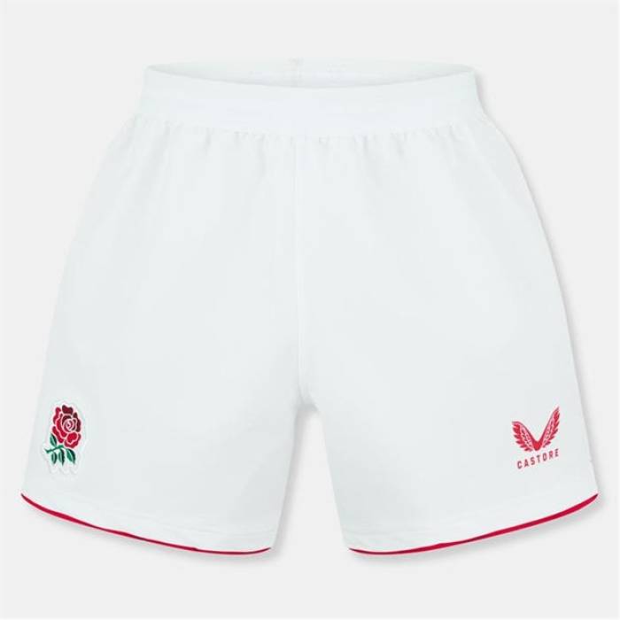 Castore 【 England Home Shorts 2025 Adults Men White/Red 】 さる股引き メンズ 白いこと 白いこと Red 赤・赤いこと
