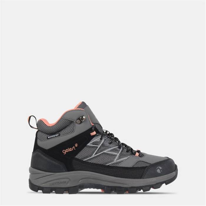 Gelert 【 Knott Waterproof Hiking Boots Women Charcoal/Black 】 ブーツ レディース 濃灰色 黒いこと 黒いこと