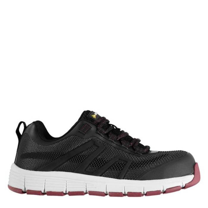 ダンロップ Dunlop 【 Maine Steel Toe Cap Shoes Womens Kids Black/Fuchsia 】 Steel スティール キャップ 帽子 シューズ 運動靴 レディース ジュニア キッズ 黒色 ブラック｜スニケス