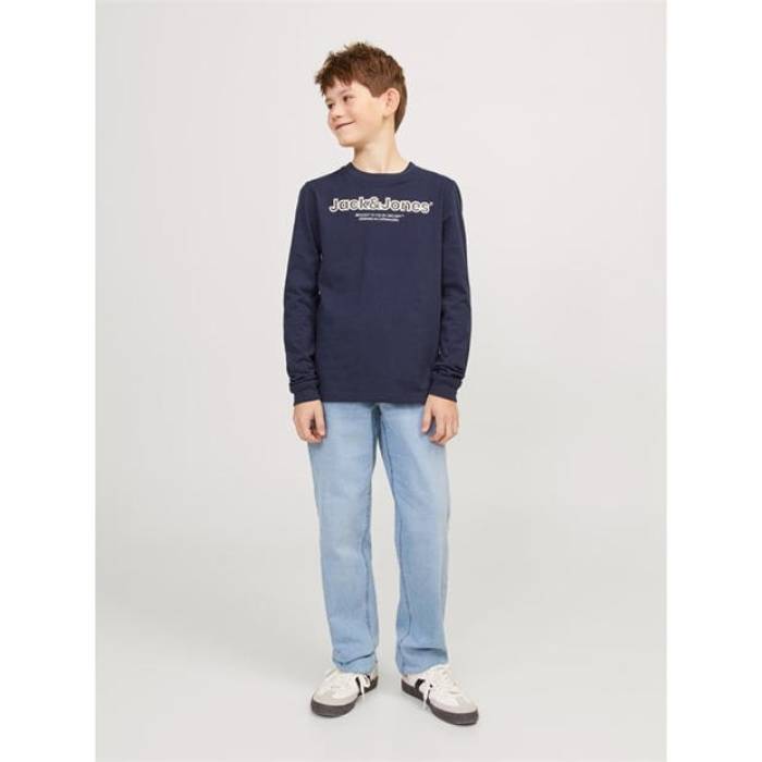 Jack And Jones 【 Straight Leg Jeans Kids Blue Denim 】 ジーンズ ジュニア キッズ 青色 ブルー デニム｜スニケス 15,264円
