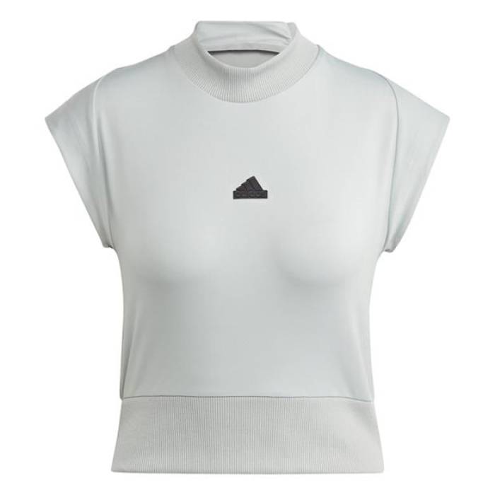 アディダス Adidas 【 Z.n.e Short Sleeve High Neck T-Shirt Womens Women Grey 】 Sleeve 衣袂 ご機嫌 ティーシャツ レディース レディース 薄墨色 薄墨色