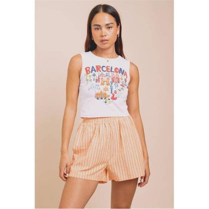 デイジーストリート Daisy Street 【 Women's Barcelona Tank Vest Women White 】 レディース タンクトップ ベスト レディース 白色 ホワイト