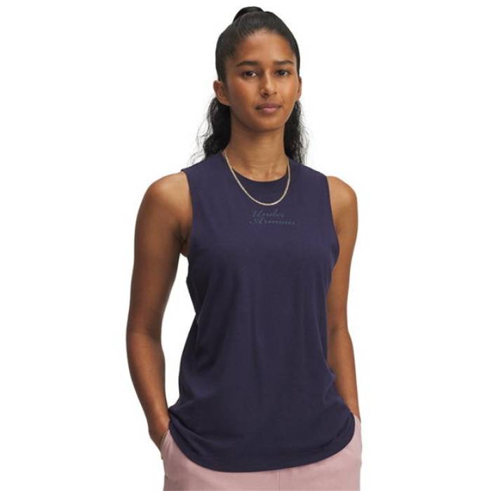 アンダーアーマー Under Armour 【 Varsity Tank Vest Women Midnight Navy 】 タンクトップ ベスト レディース 紺色 ネイビー