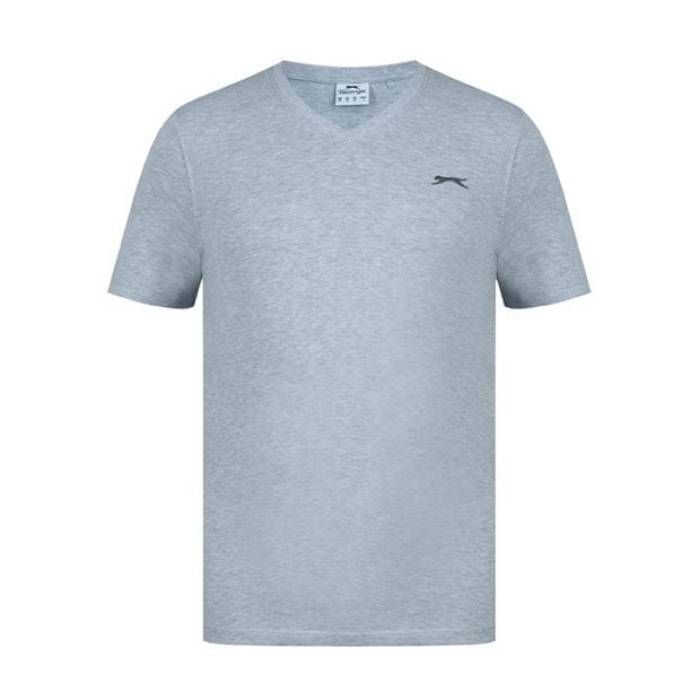 Slazenger 【 V Neck T Shirt Mens Men Grey Marl 】 メンズ メンズ 薄墨色 薄墨色