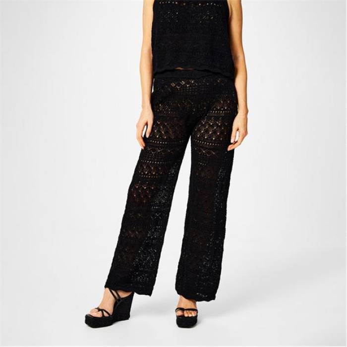 Biba 【 Pointelle Knitted Trousers Women Black 】 レディース 黒色 ブラック 11,856円