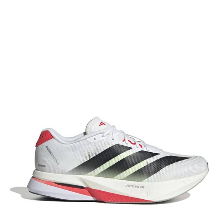 アディダス Adidas 【 Adizero Boston 13 Road Running Shoes Mens Men White/Red 】 アディゼロ 豆の町 13 サー青少年 シューズ 運動すること靴 メンズ メンズ 白いこと 白いこと Red 赤・赤いこと