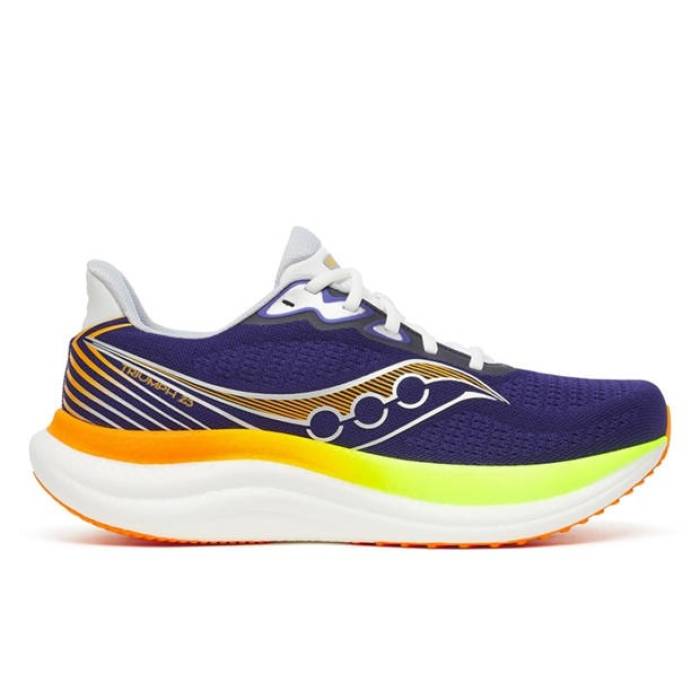 サッカニー Saucony 【 Triumph 23 Road Running Shoes Mens Men Navy/Citron 】 シューズ 運動すること靴 メンズ メンズ 紺色 米国海軍